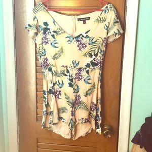 Floral scoop neck romper urban outfitters